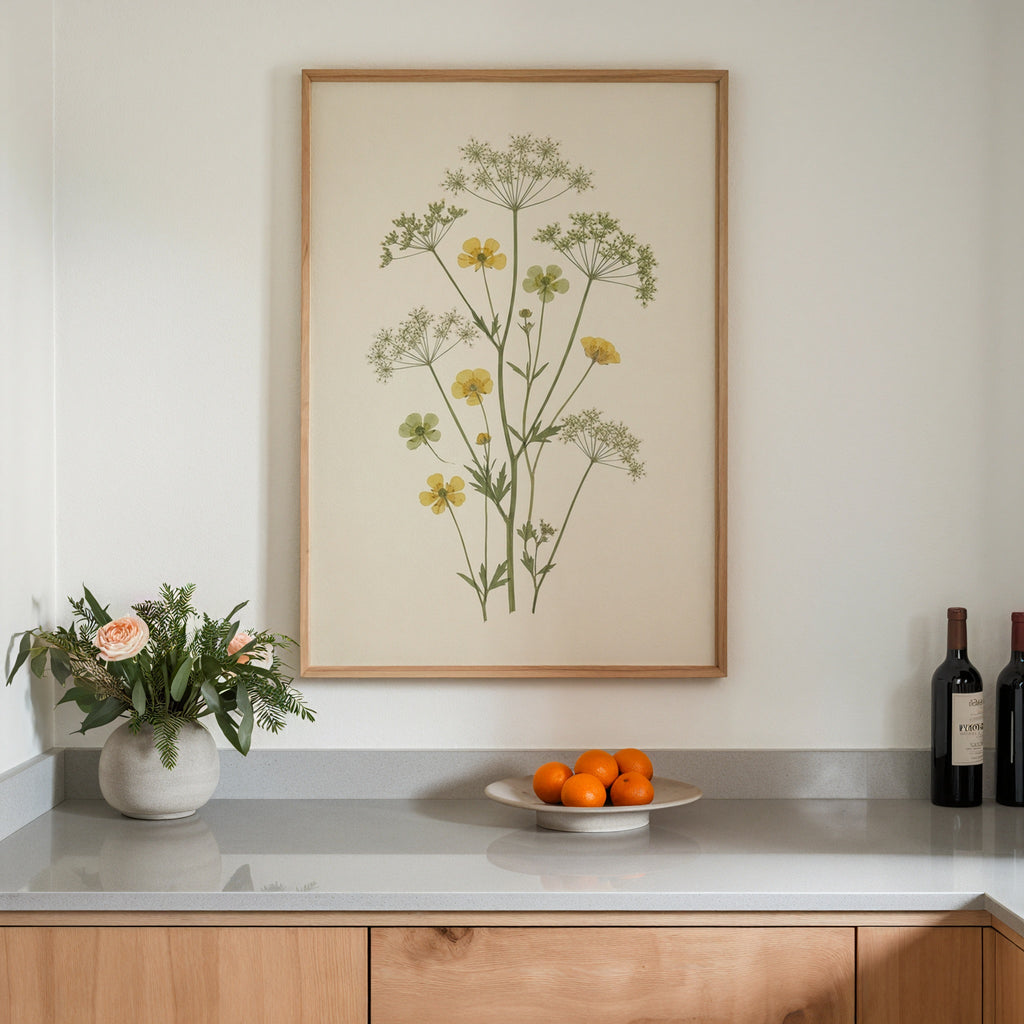 Meadow Buttercup Poster med svart ram