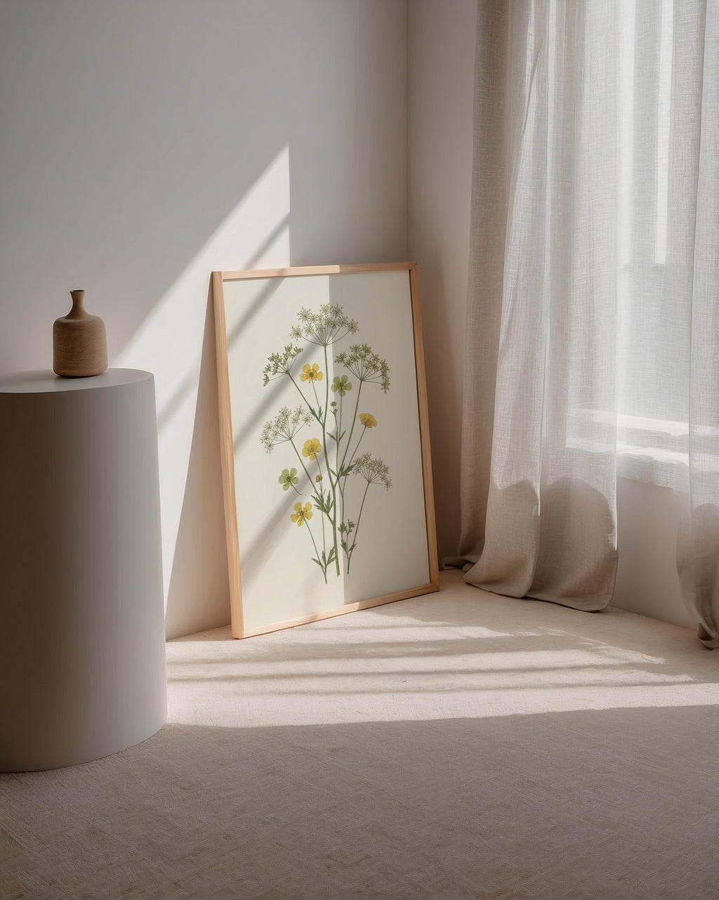 Meadow Buttercup Poster med valnötsram