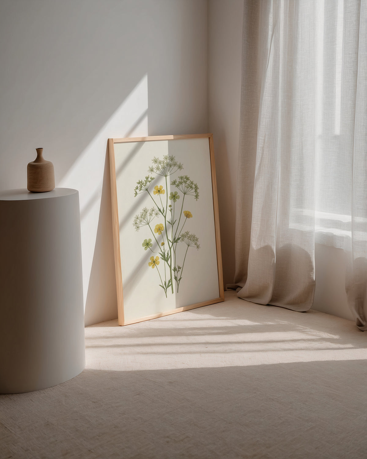 Meadow Buttercup Poster med valnötsram
