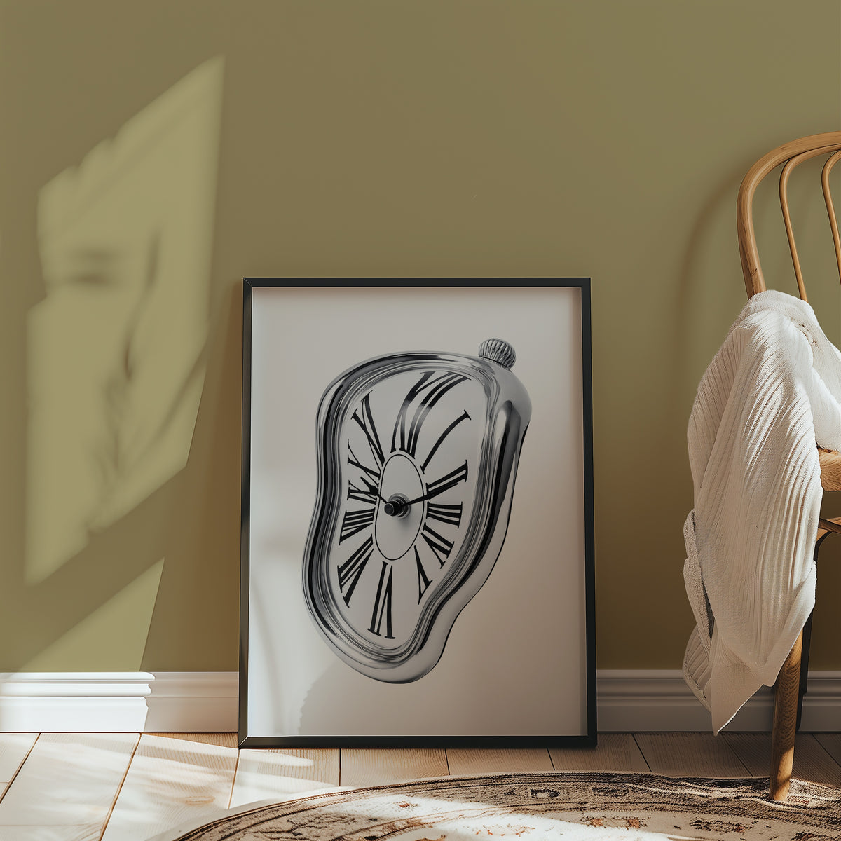 Melting Chrome Clock Poster – i rum 5