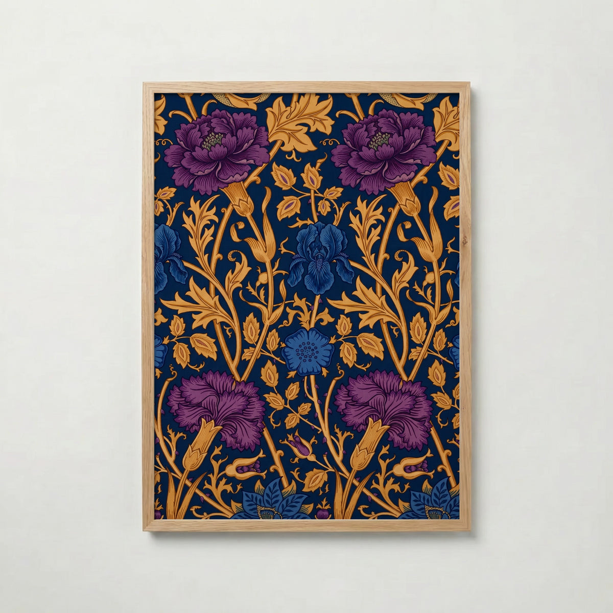 Midnight Peony Poster med ekram