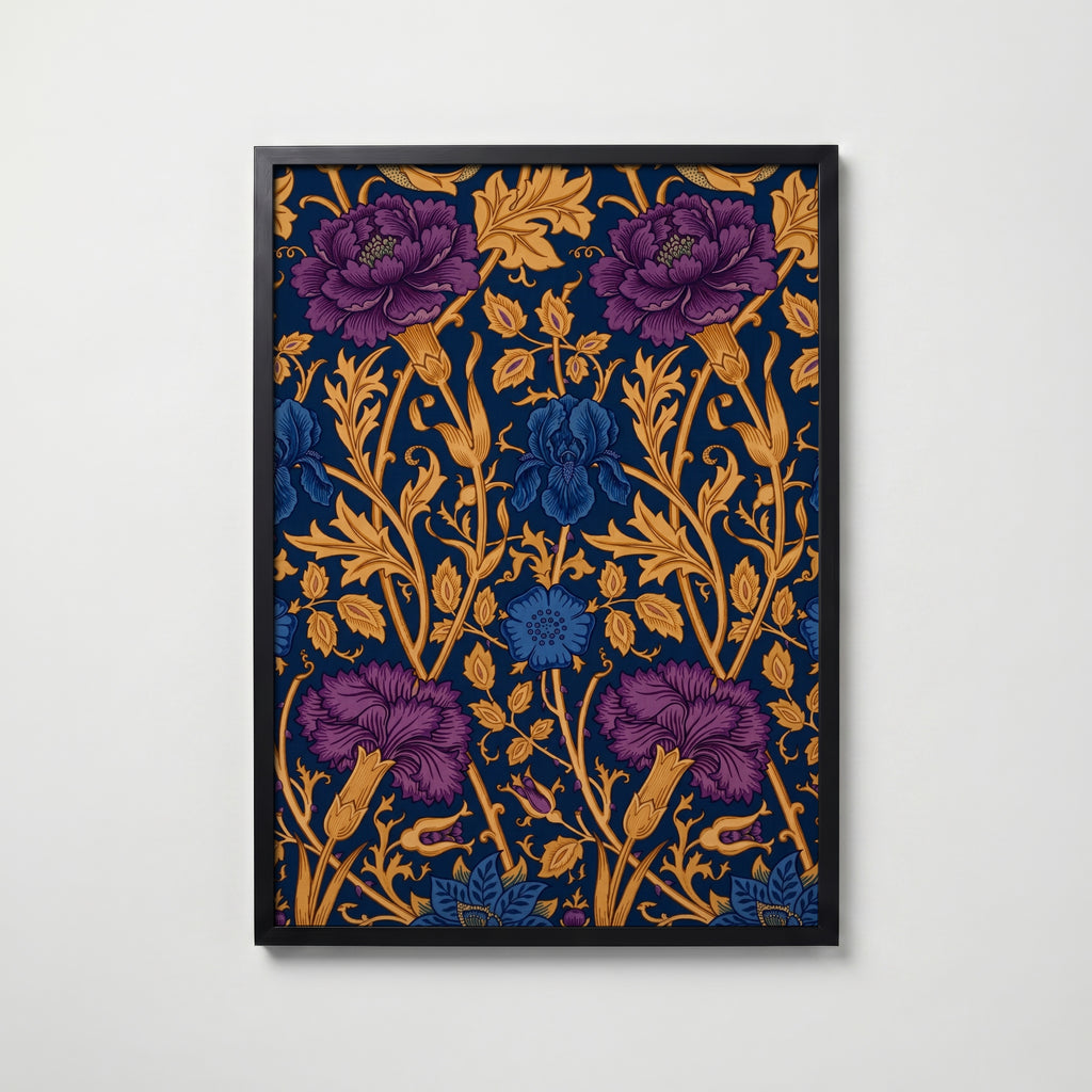 Midnight Peony Poster i hemmiljö