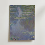 Claude Monet Water Lilies Blue 1907 affisch i neutral inramning – konsttryck från Bozetto i hög kvalitet