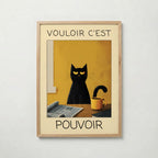 Morning Authority Cat poster visad rakt fram – Bozetto affisch i hög tryckkvalitet