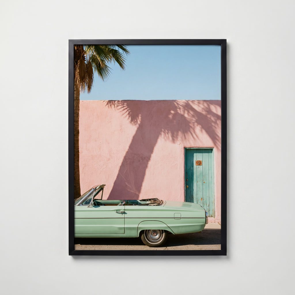 Motel Afternoon Poster – svart ram