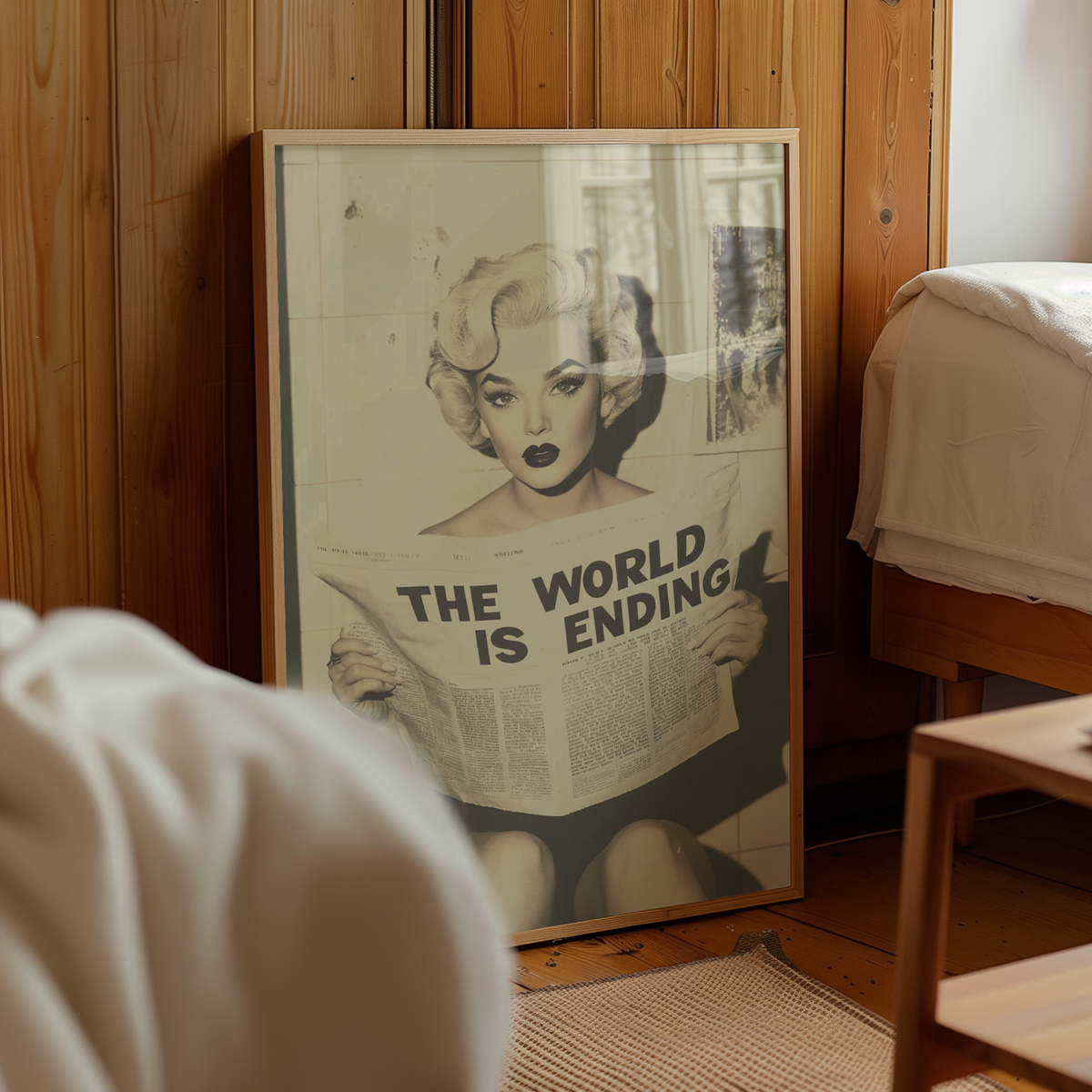 The World is Ending Retro – affisch med stilfullt motiv från Bozetto i hög kvalitet