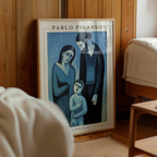 Picasso A Family in Silence – affisch med stilfullt motiv från Bozetto i hög kvalitet