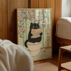 Cat Reading Time poster visad rakt fram – Bozetto affisch i hög tryckkvalitet i hög tryckkvalitet