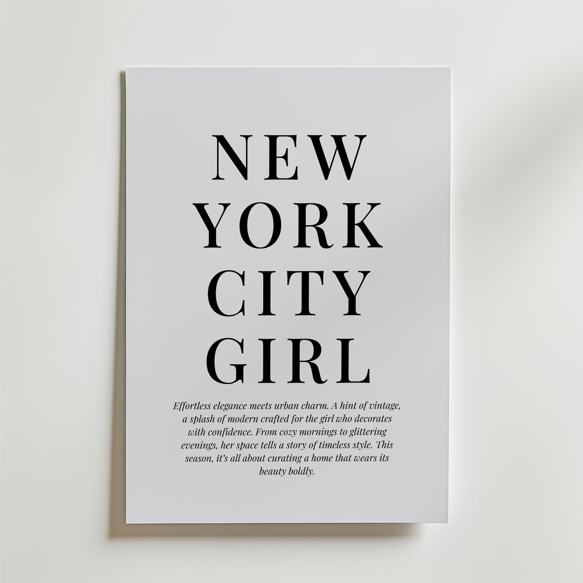 City Girl Editorial Poster – canvas utan passepartout