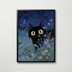 Night Whisper Cat – affisch med snyggt motiv, köp enkelt hos Bozetto i flera storlekar