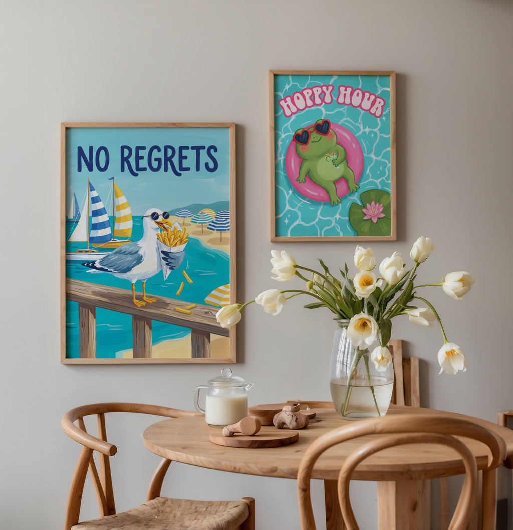 No Regrets Poster – två posters i rum 3