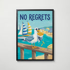 No Regrets Poster – svart ram
