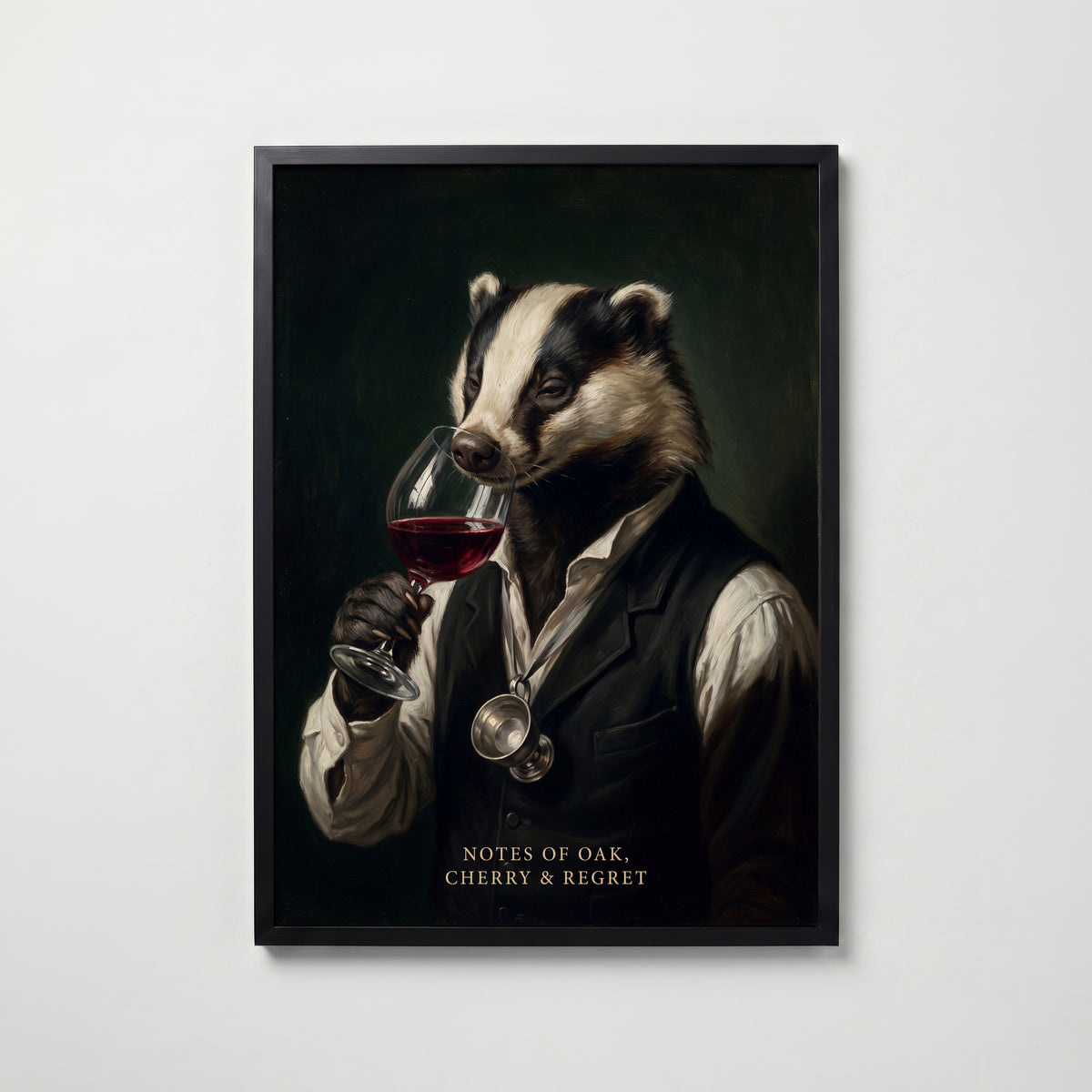 Notes of Oak, Cherry & Regret Poster – svart ram