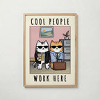 Office Cool Cats poster visad rakt fram – Bozetto affisch i hög tryckkvalitet i hög tryckkvalitet