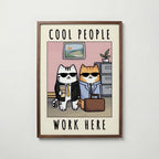 Office Cool Cats – köp enkelt hos Bozetto konsttryck i hög kvalitet i hög kvalitet