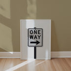 One Way Sign Poster – i rum 4