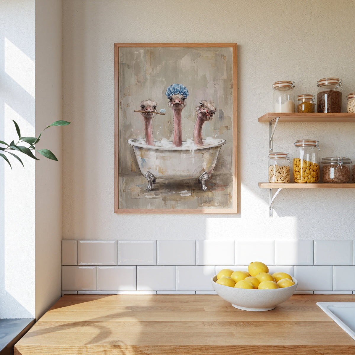 Ostrich Bath Club Poster – i rum 2