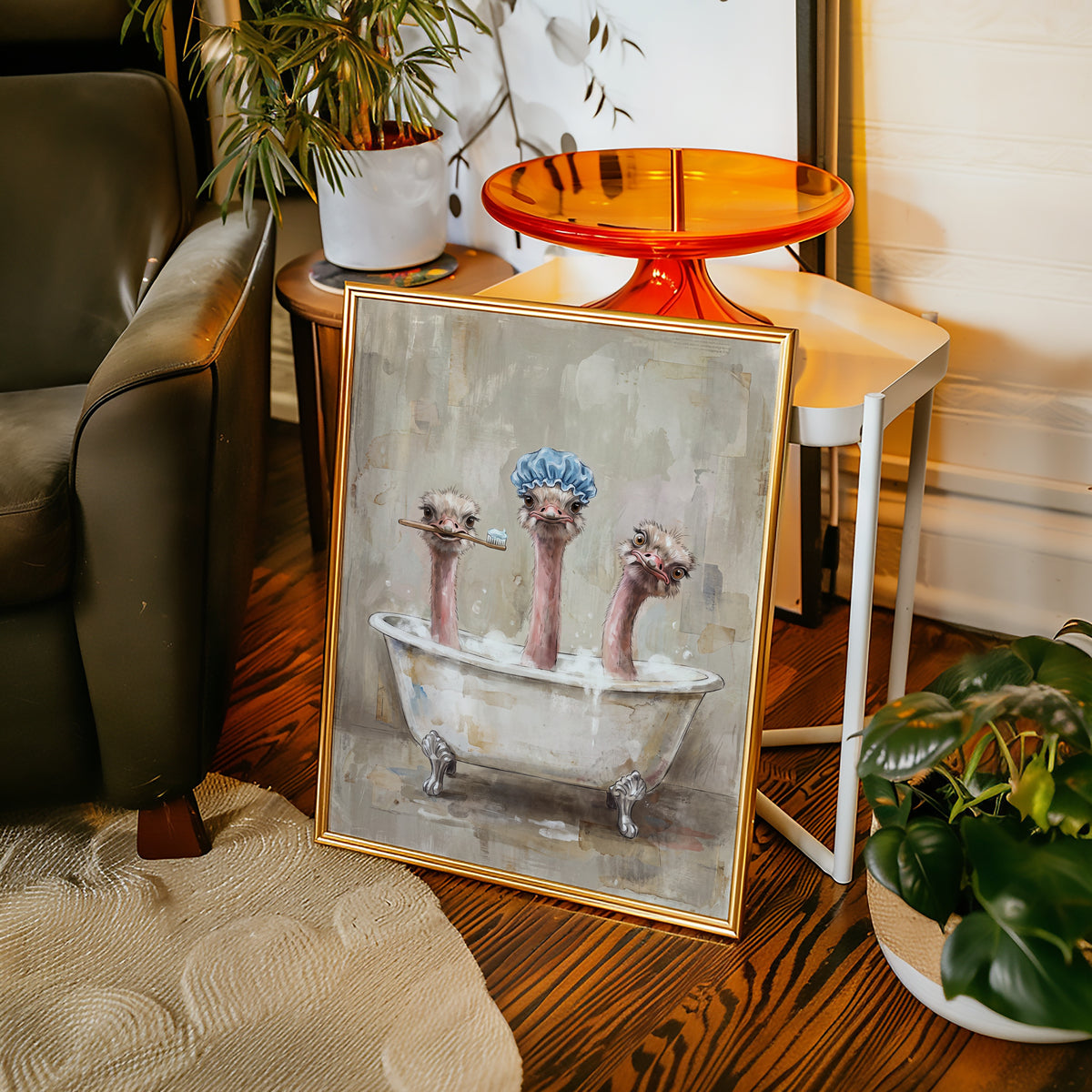 Ostrich Bath Club Poster – i rum 4