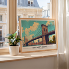 Brooklyn Bridge poster visad rakt fram – Bozetto affisch i hög tryckkvalitet i hög tryckkvalitet