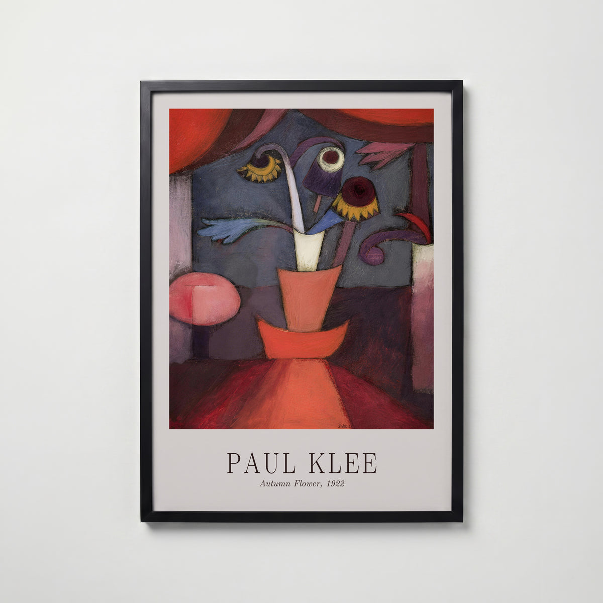 Paul Klee Autumn Flower 1922 Poster – svart ram