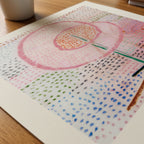 Paul Klee Blossoming 1934 Poster – närbild på papper