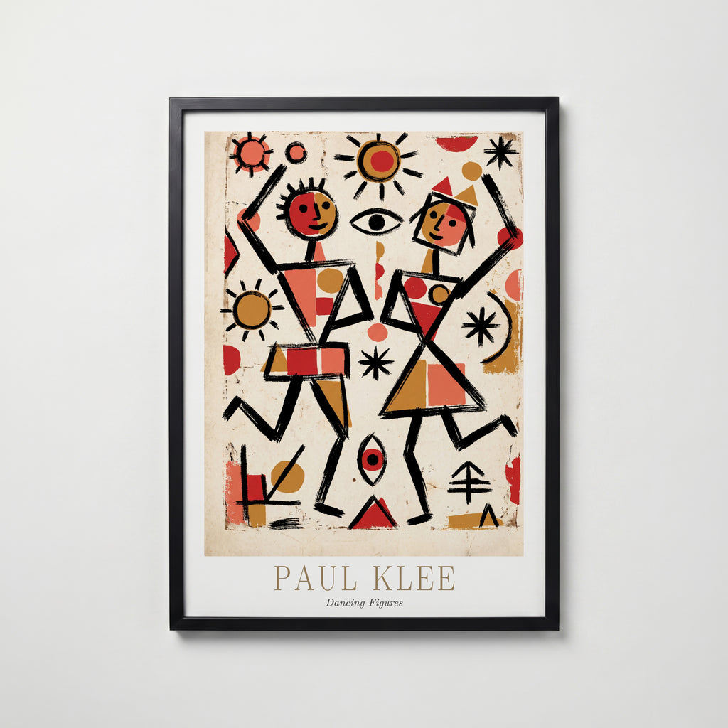 Paul Klee Dancing Figures Poster – svart ram