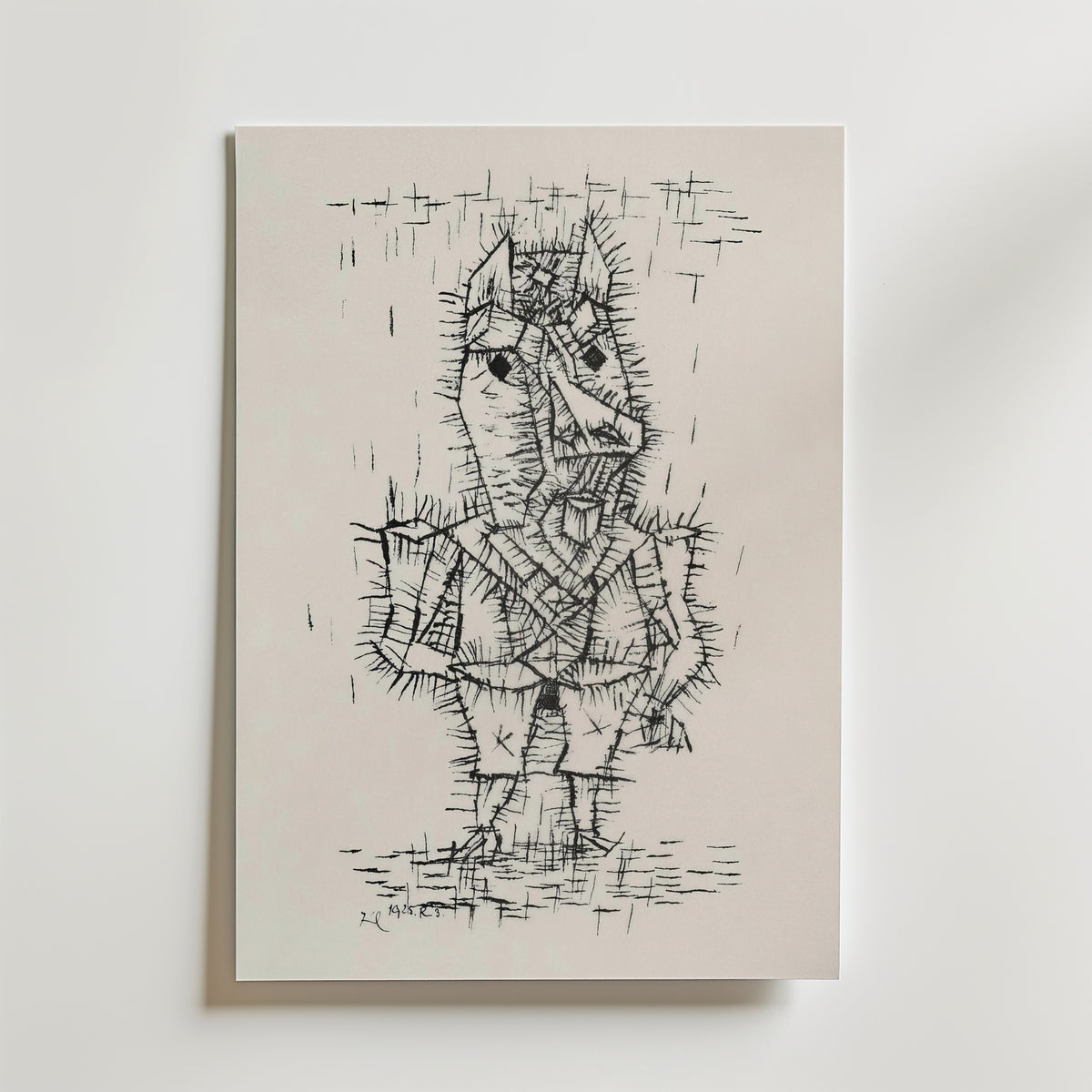 Paul Klee Donkey 1925 Poster – canvas utan passepartout