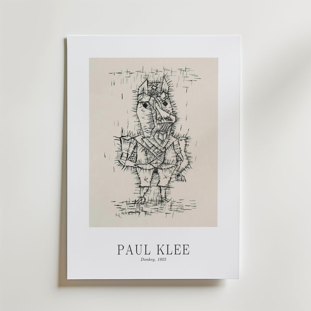 Paul Klee Donkey 1925 Poster – med passepartout