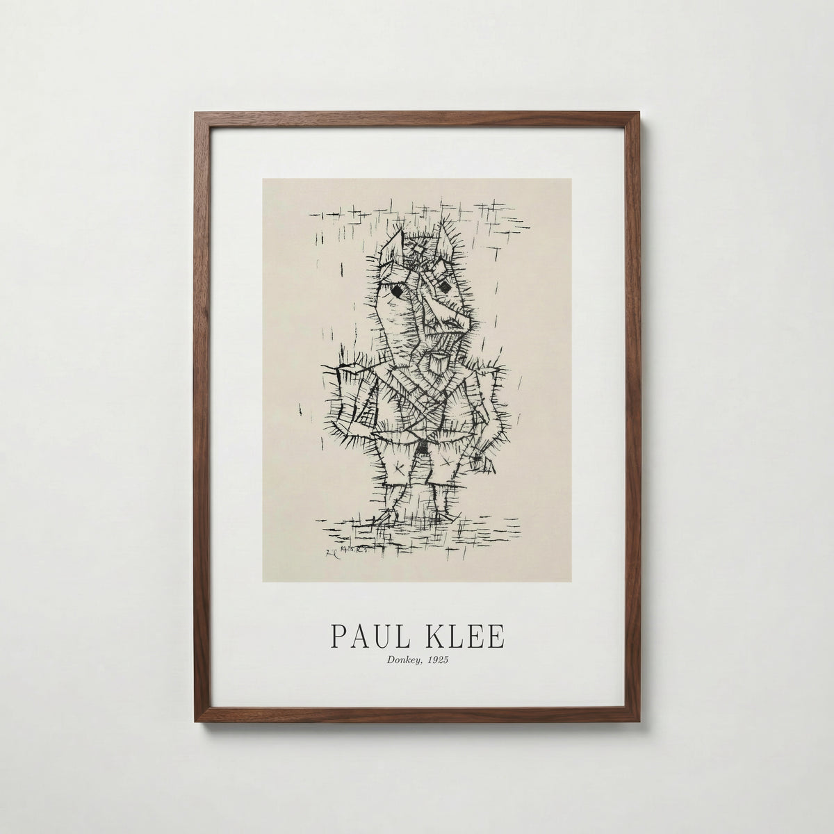 Paul Klee Donkey 1925 Poster – valnötsram