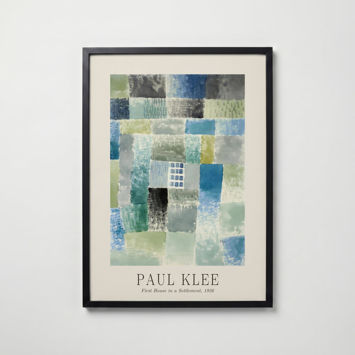 Paul Klee First House in a Settlement 1926 Poster – svart ram