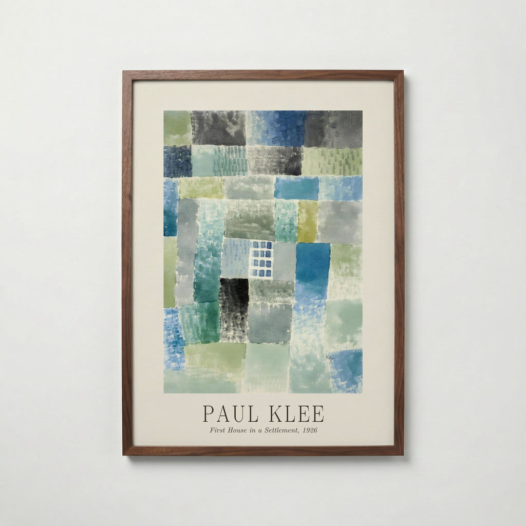 Paul Klee First House in a Settlement 1926 Poster – valnötsram