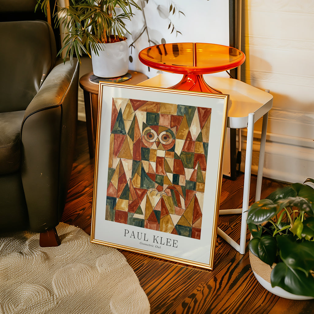 Paul Klee Geometric Owl Poster – i rum 1