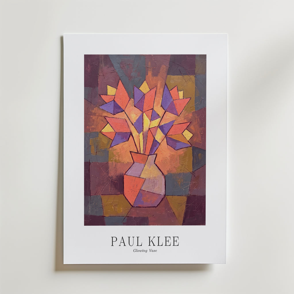 Paul Klee Glowing Vase Poster – med passepartout