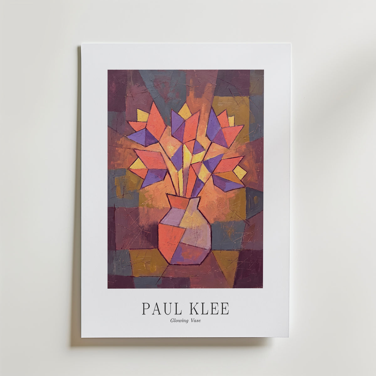Paul Klee Glowing Vase Poster – med passepartout