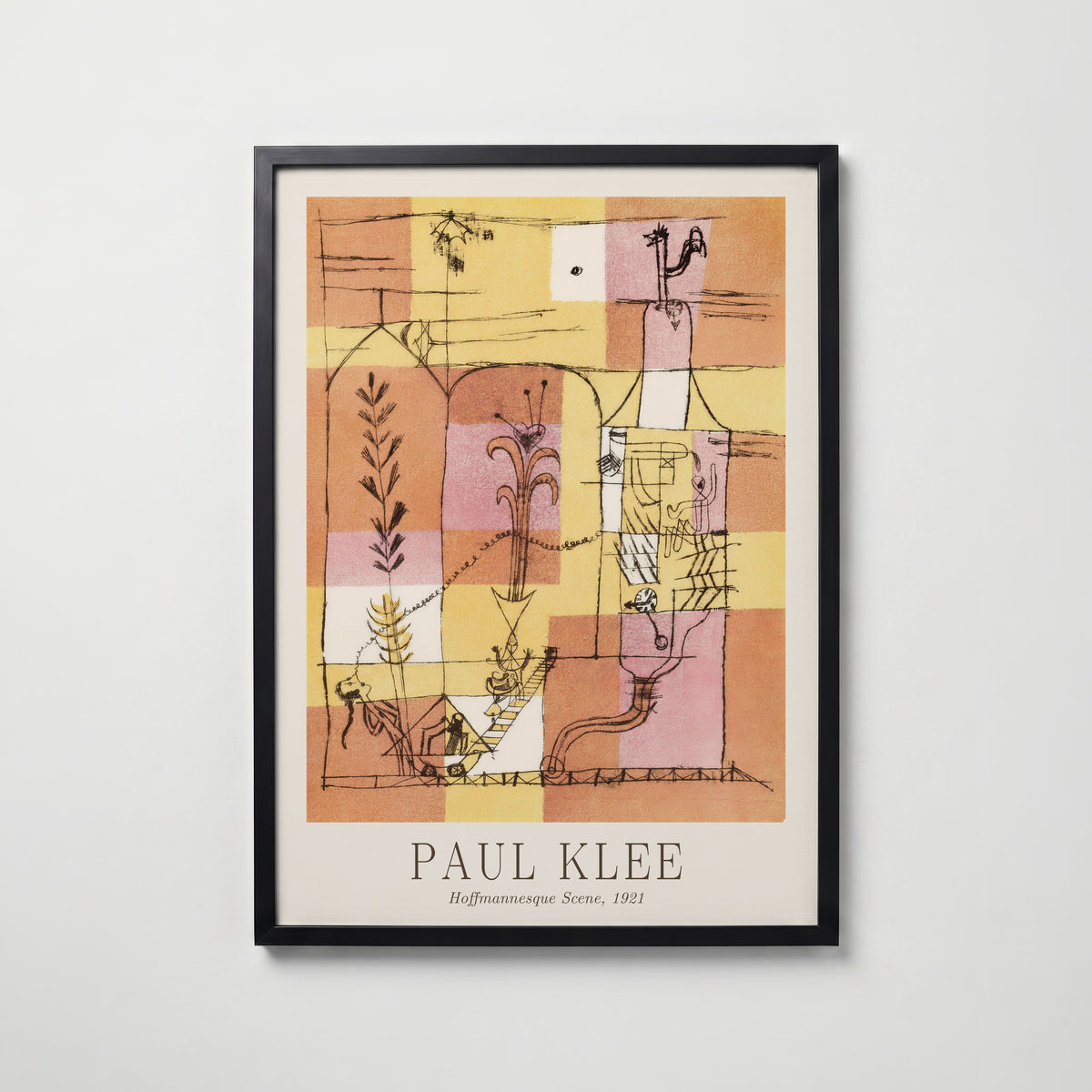 Paul Klee Hoffmannesque Scene 1921 Poster – svart ram