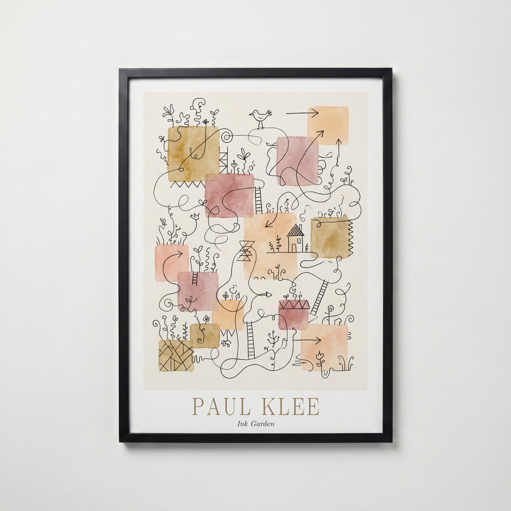 Paul Klee Ink Garden Poster – svart ram