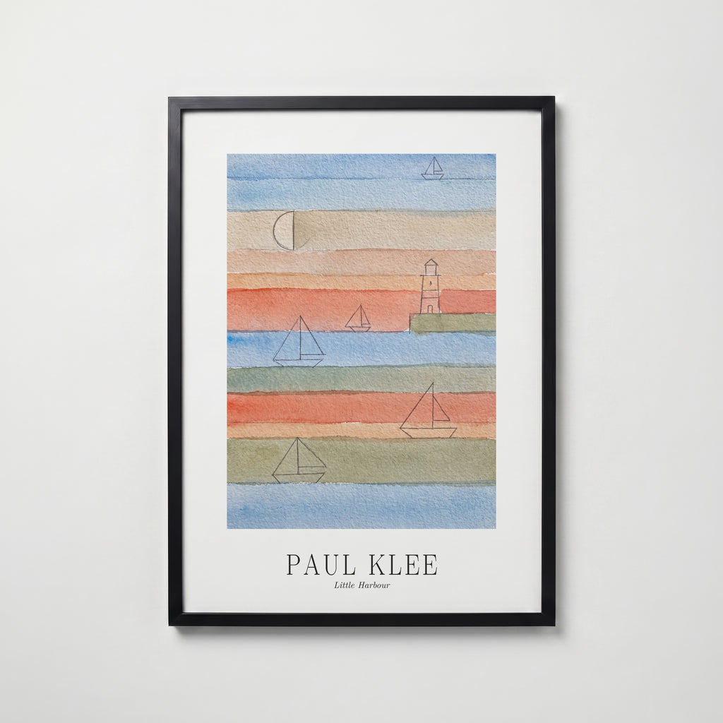 Paul Klee Little Harbour Poster – svart ram