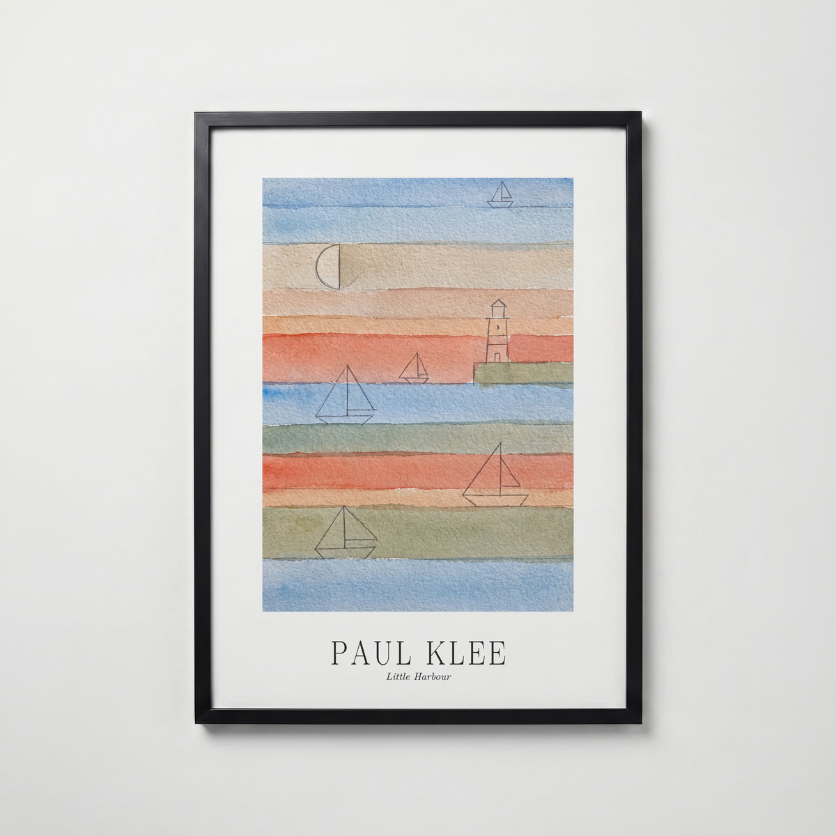Paul Klee Little Harbour Poster – svart ram