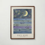 Paul Klee Night Sea with Ships Poster – valnötsram
