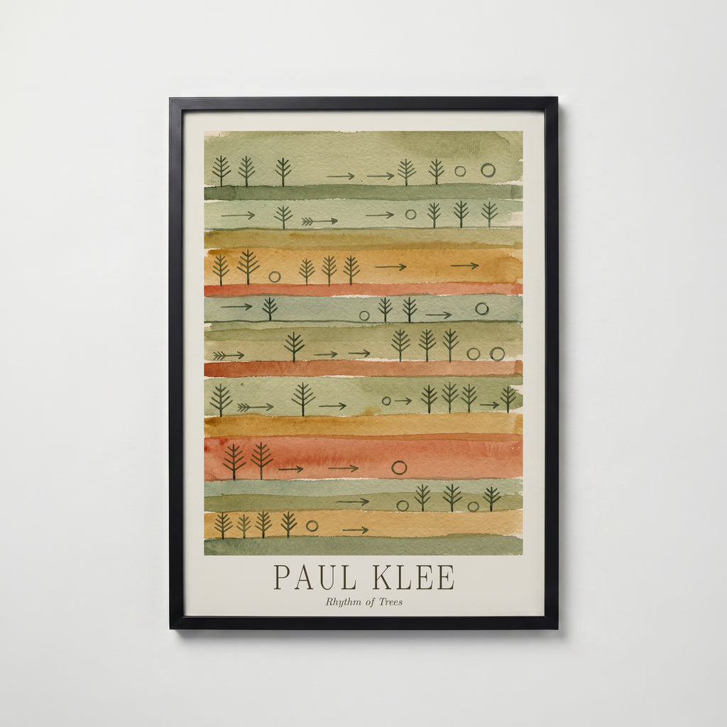 Paul Klee Rhythm of Trees Poster – svart ram