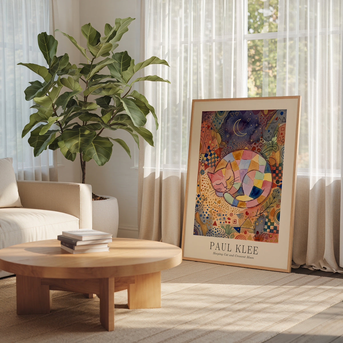 Paul Klee Sleeping Cat and Crescent Moon Poster – i rum 3