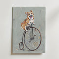 Penny-Farthing Corgi Poster – canvas utan passepartout