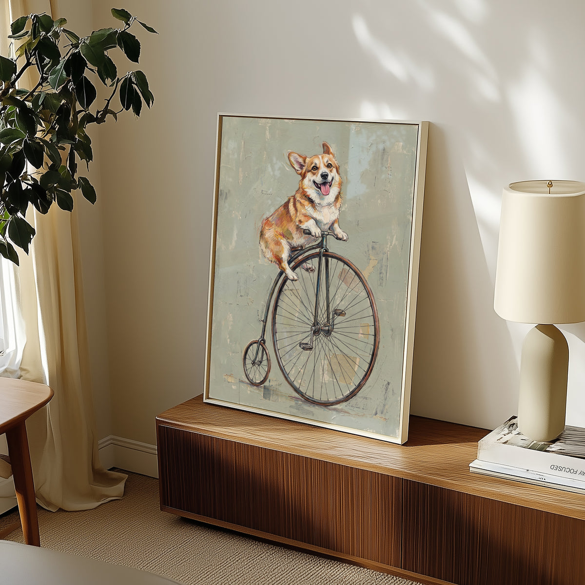 Penny-Farthing Corgi Poster – i rum 2