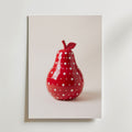 Polka Dot Pear Poster – canvas utan passepartout