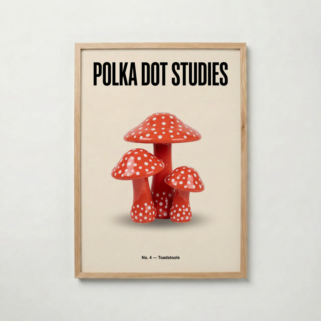 Polka Dot Toadstools Poster – ekram