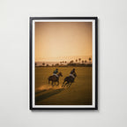 Polo Players at Sunset Poster