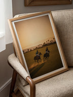 Polo Players at Sunset Poster