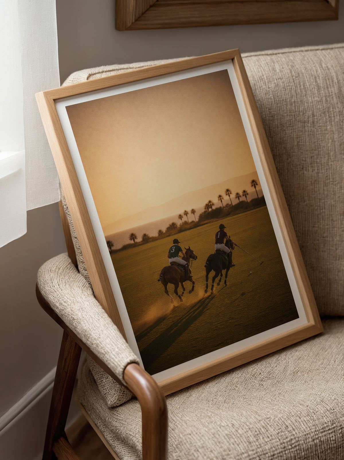 Polo Players at Sunset Poster