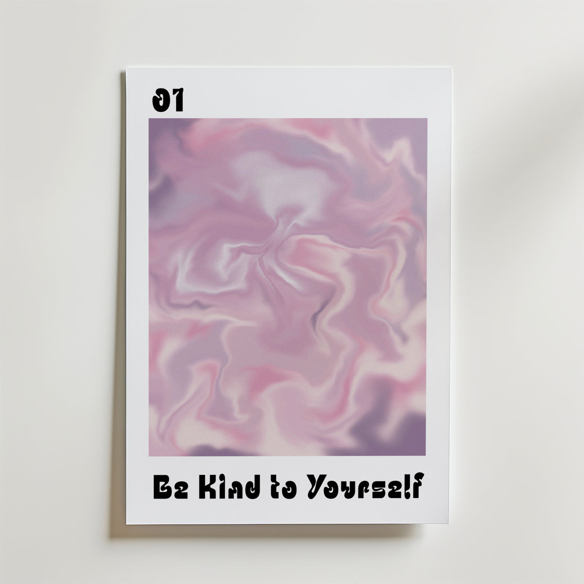 Storleksjämförelse för Be Kind To Yourself affisch – Bozetto erbjuder flera format