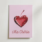 Storleksjämförelse för Ma Chérie Cherry Heart affisch – Bozetto erbjuder flera format